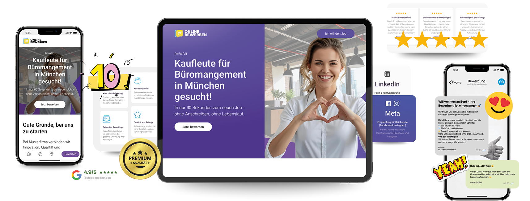 Social Recruiting Landingpage: Mitarbeitende gewinnen mit Online-Bewerbung und Social Ads