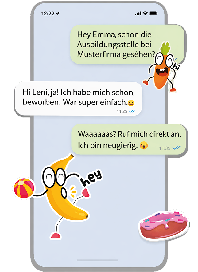 Mobile Bewerbung für Ausbildungsstellen